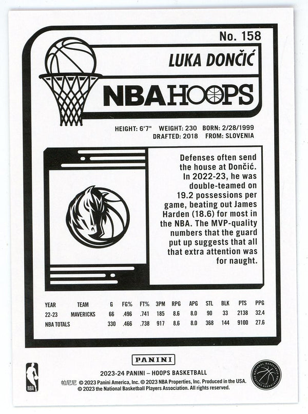 Luka Doncic 2023-24 Panini Hoops #158