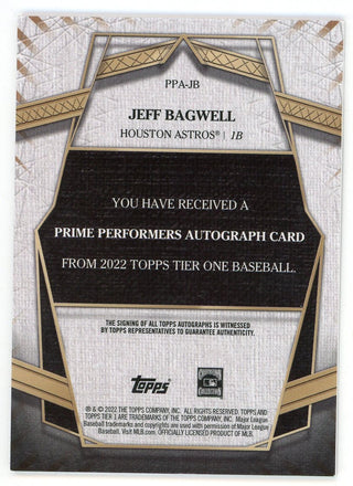 Jeff Bagwell 2022 Topps Autographed Tier One #PPA-JB