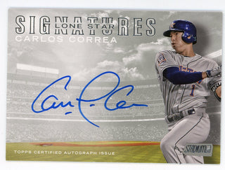 Carlos Correa 2016 Topps Autographed Lone Star Signatures #LSS-CC