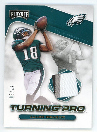 Jalen Reagor 2020 Panini Playoff Turning Pro Patch Relic Card #TP-12