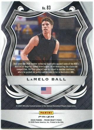LaMelo Ball 2020-21 Panini Prizm Draft Picks Crusade Green Rookie Card #83