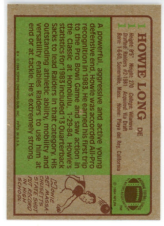Howie Long 1984 Topps Card #111
