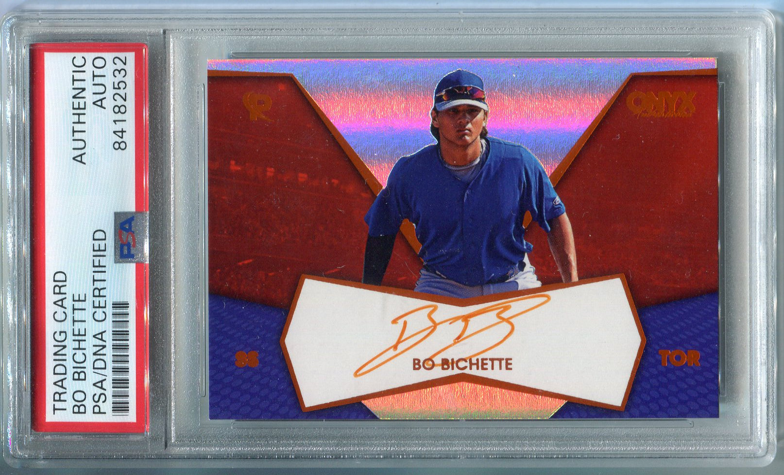 Bo Bichette 2017 Onyx Authenticated Autographed Orange Rookie Card (PS