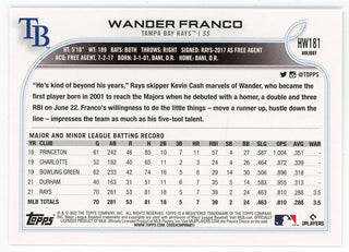 Wander Franco 2022 Topps Holiday #HW181 Card