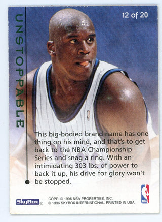 Shaquille O'Neal 1996 Skybox Unstoppable Card