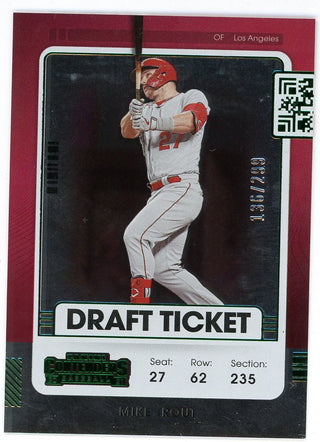 Mike Trout 2021 Panini Contenders Draft Ticket #56