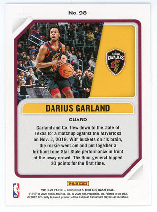 Darius Garland 2019-20 Panini Chronicles Threads Rookie Card #98