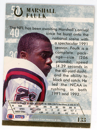 Marshall Faulk 1994 Fleer Ultra Rookie #133