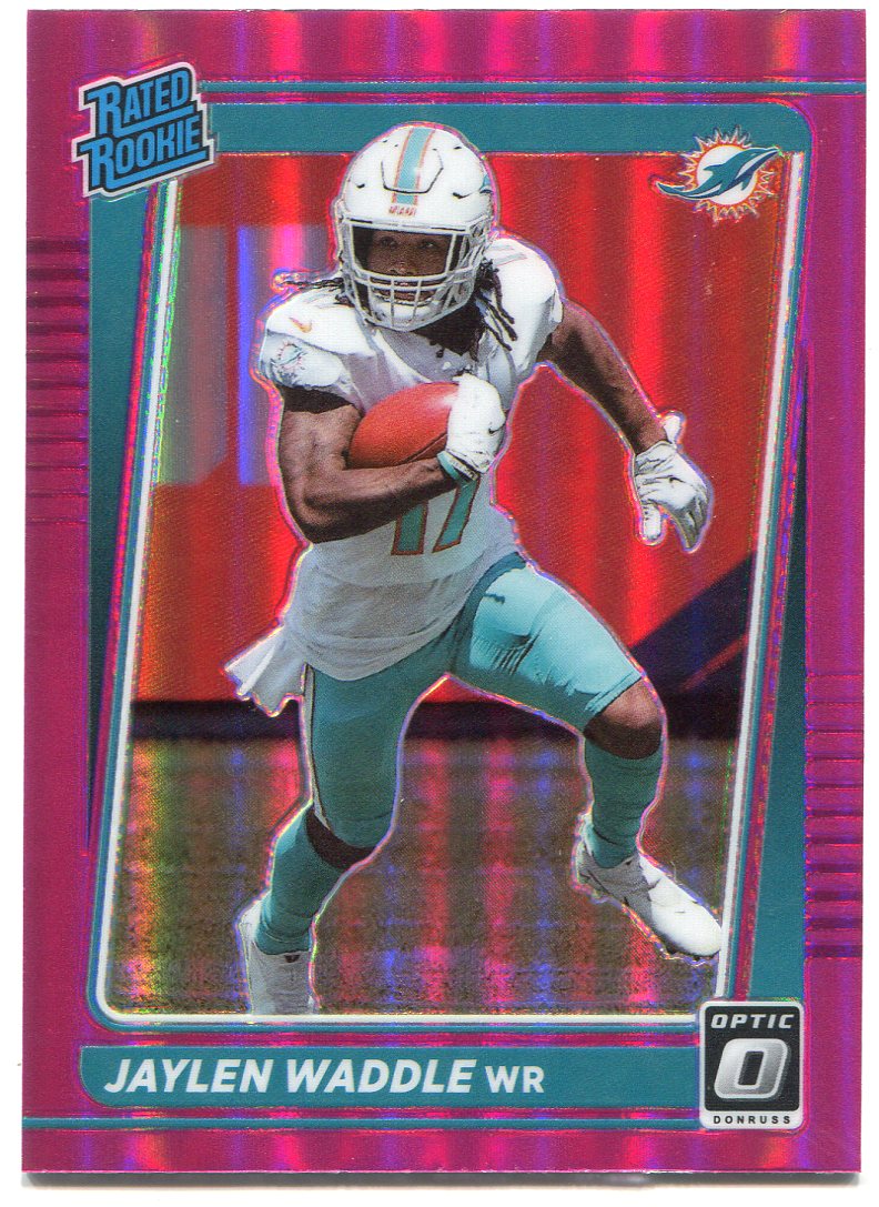 Jaylen Waddle Miami Dolphins Autographed 2021 Panini Donruss