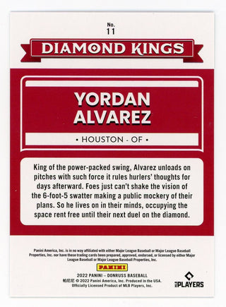 Yordan Alvarez 2022 Panini Donruss # 11 Card 220/400