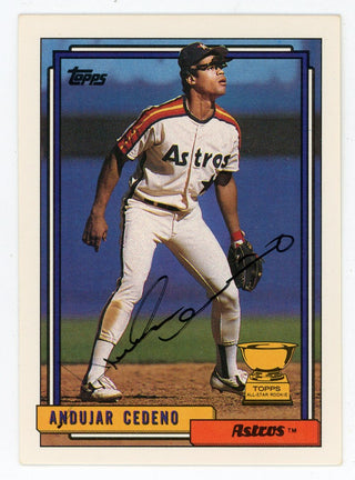 Andujar Cedeno 1992 Topps Autographed Card #288