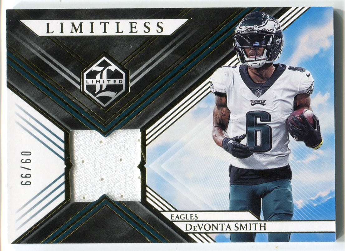 DeVonta Smith 2022 Panini Limited Limitless Relic Card /99