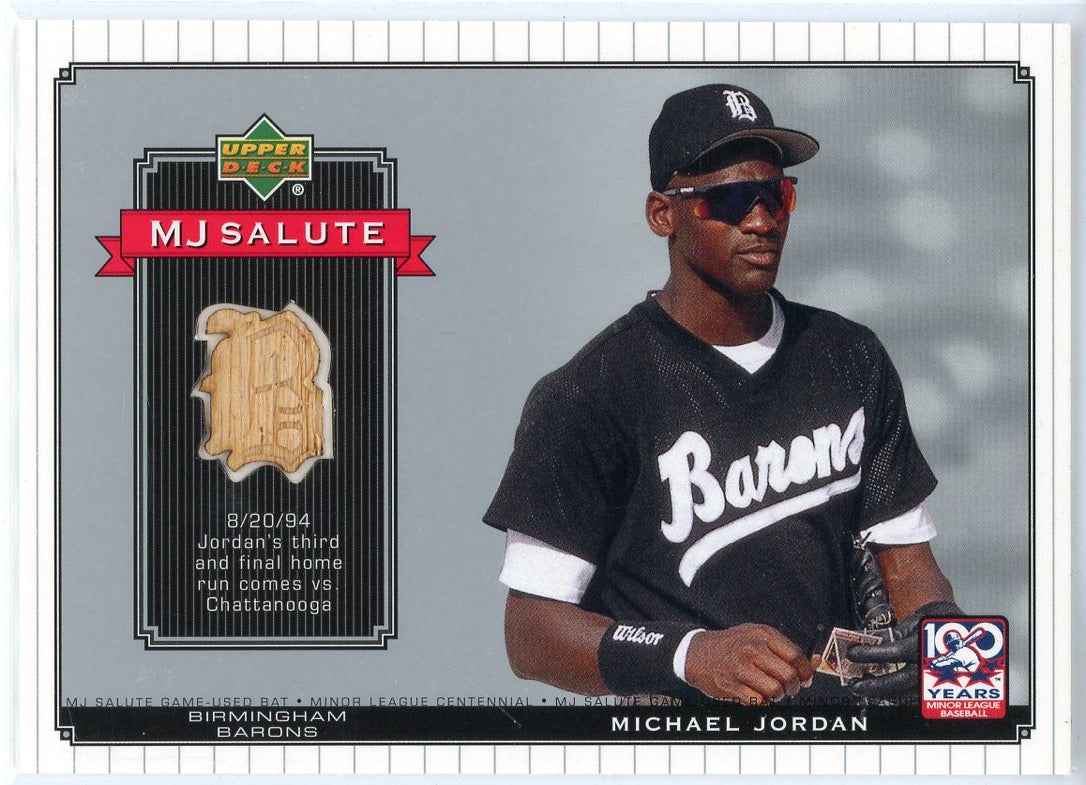 Michael Jordan Birmingham Barons Autographed White Jersey - Upper Deck