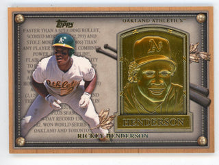 Rickey Henderson 2012 Topps Update Commemorative Hall of Fame Plaques #HOF-RH