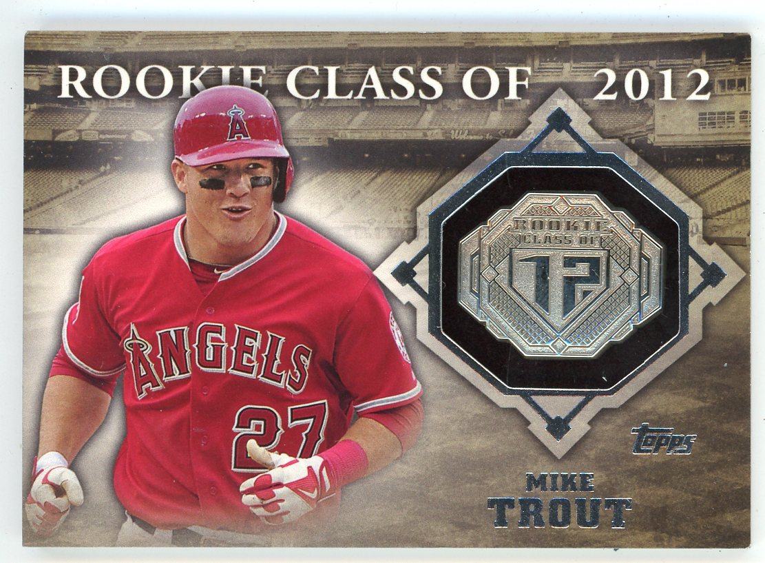 Mike Trout 2012 AL ROY Autographed 8x10 Collage (Rookie Season)