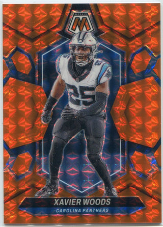 Xavier Woods 2024 Panini Mosaic Orange Prizm Card #34 185/199