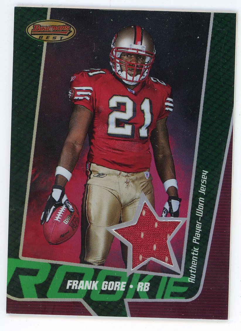 Frank Gore 2005 Topps Bowmans Best Patch Relic