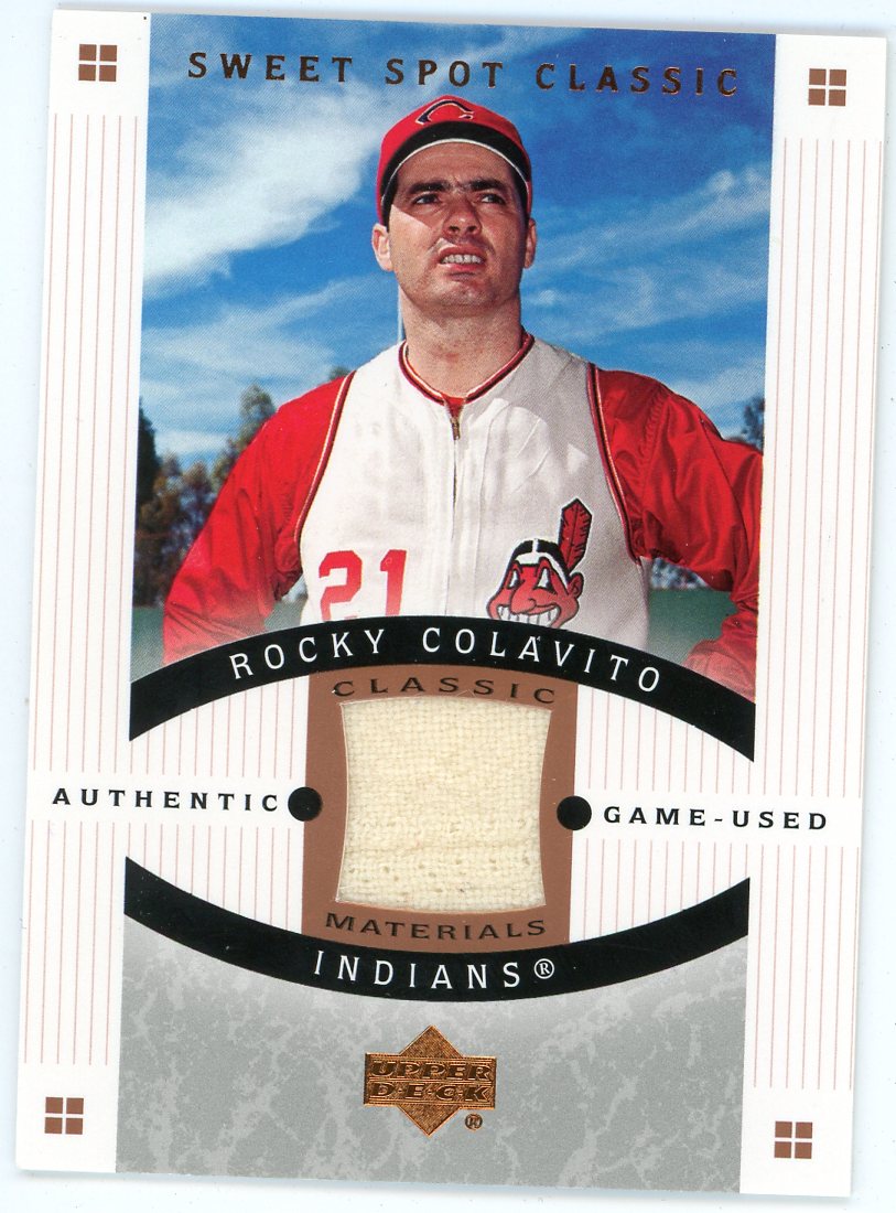 Rocky Colavito 2005 Upper Deck Sweet Spot Patch Relic #CM-CO