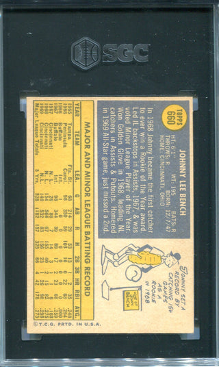Johnny Bench 1970 Topps #660 SGC 6.5 Card
