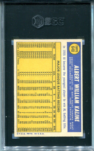 Al Kaline 1970 Topps #640 SGC 5 Card