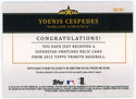 Yoenis Cespedes2013 Topps Tribute Superstar Swatches #SS-YC Card 24/25