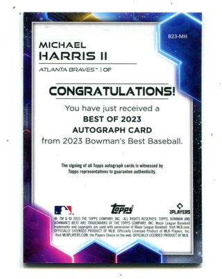 Michael Harris II 2023 Topps Bowman`s Best #B23MH Autographed Card /99