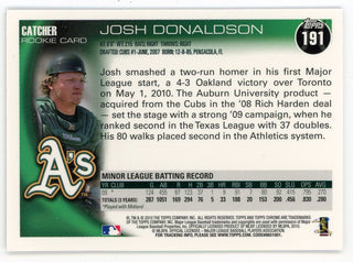 Josh Donaldson 2010 Topps Chrome Rookie #191 Card