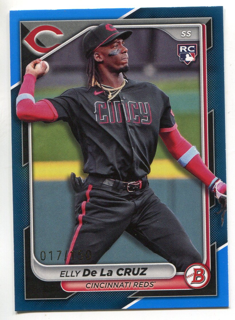 Elly De La Cruz 2024 Topps Bowman Blue Parallel /150 Rookie Card 