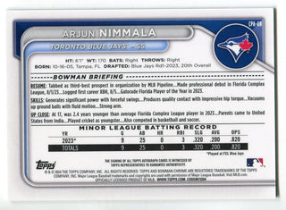 Arjun Nimmala 2024 1st Bowman Chrome Prospect Auto Rookie Card CPA-AN