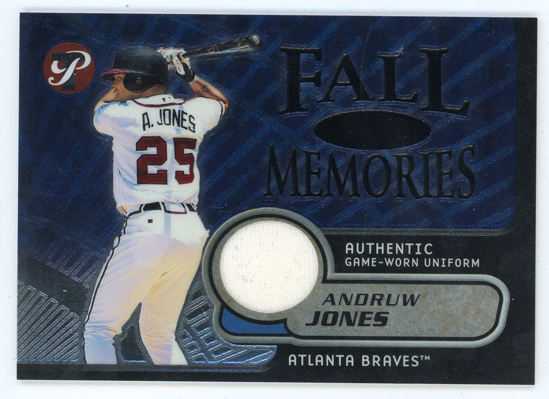 Andruw Jones player worn jersey patch baseball card (Atlanta