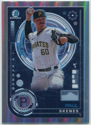 Paul Skenes 2024 Bowman Chrome A.I. Refractor RC #BAI-15