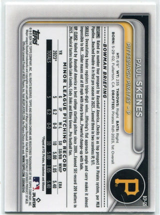 Paul Skenes 2024 Bowman Chrome Prospects RC #BCP-125