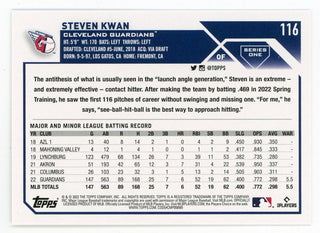 Steven Kwan 2023 Topps Series One #116 Card
