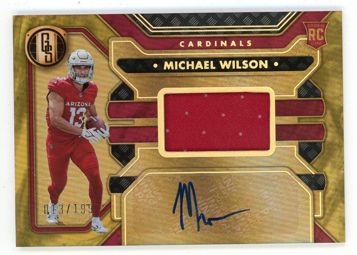 Michael Wilson 2023 Panini Gold Standard Autographed Patch Relic 