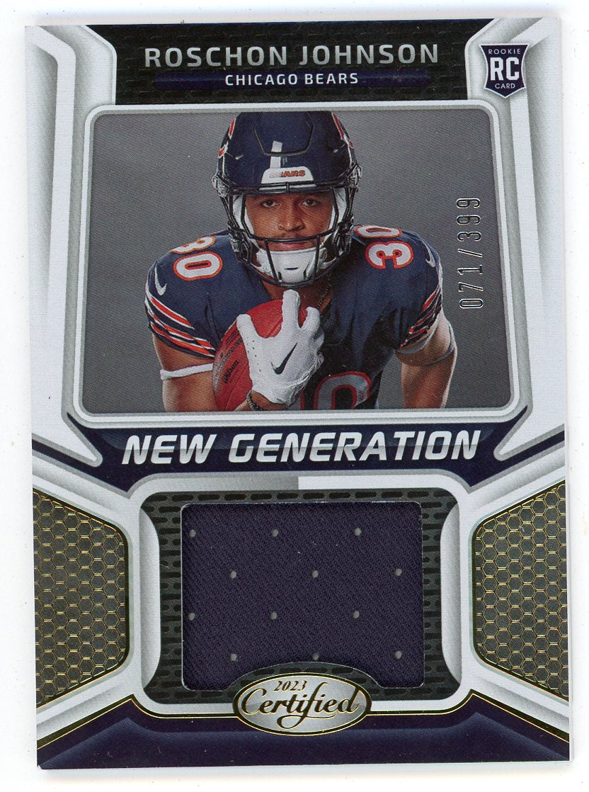 NFL PANINI ROSCHON JOHNSON RELIC AUTO - 記念グッズ