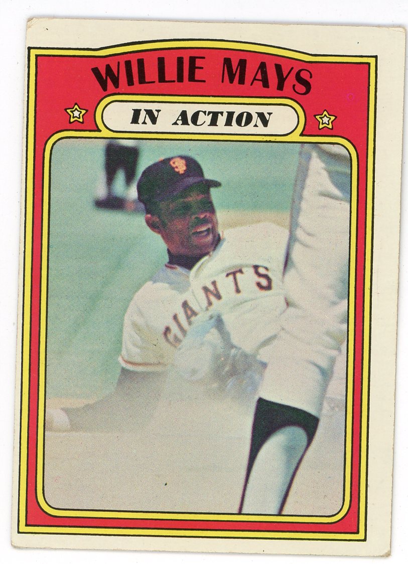 Willie Mays 1971 In Action World Series u0026 Play-off Game Card #50