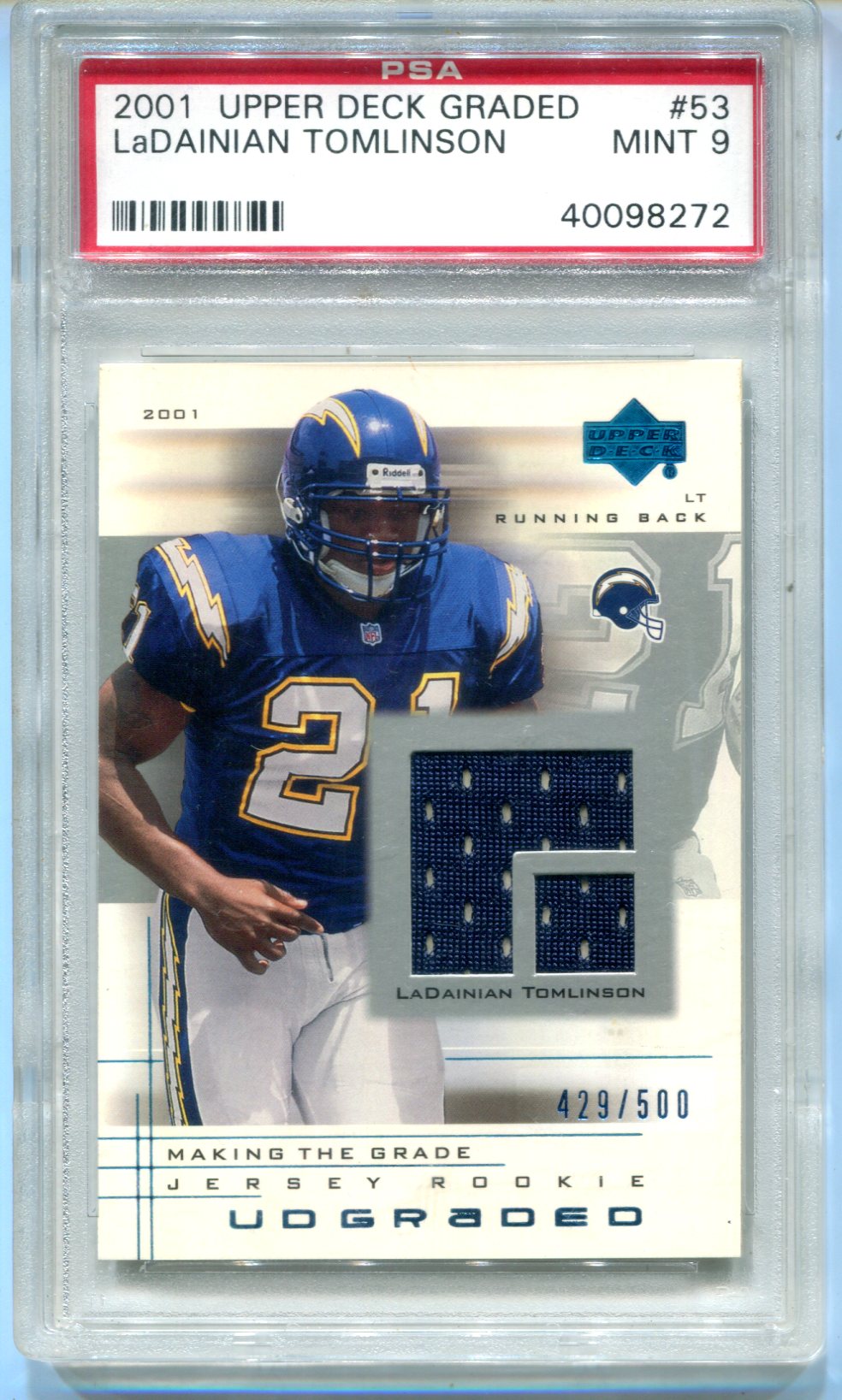 その他 Bowman Relics Auto LaDainian Tomlinson LaDainian Tomlinson Autographed Trading Cards, Signed