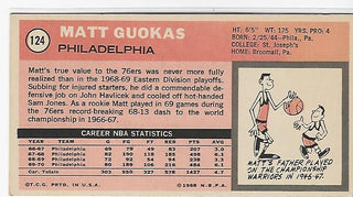 Matt Guokas 1970-1971 Topps #124 Near Mint Card