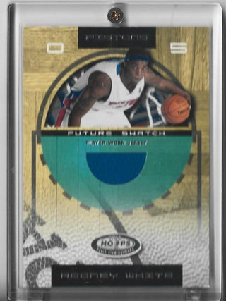 Rodney White 2001-02 Fleer NBA Hoops Hot Prospects #89 Player-Worn Jersey Card