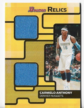 Carmelo Anthony 2007-2008 Bowman Relics #BR-CA (193/199) Relic Card