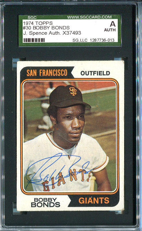  1974 Topps # 30 Bobby Bonds San Francisco Giants