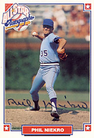 Phil Niekro Autographed / Signed 1993 Nabisco All Star Baseball Card