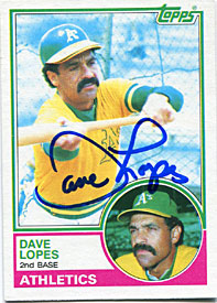 Dave Lopes Autographed 1983 Topps Card