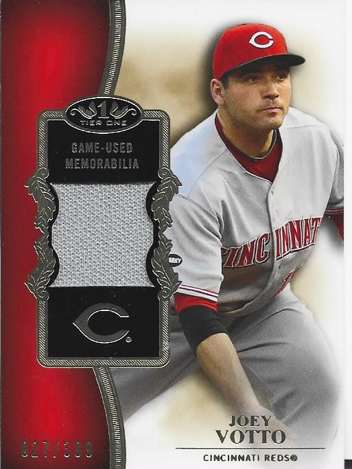 Joey Votto Topps Tier One Jersey Card #27/399