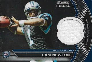 Cam Newton Bowman Sterling Rookie Jersey Card