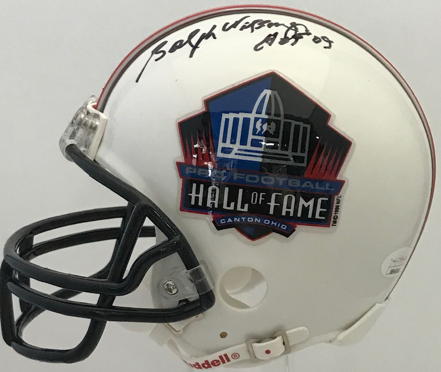 Ralph Wilson Jr. Autographed Hall of Fame Mini Helmet (JSA