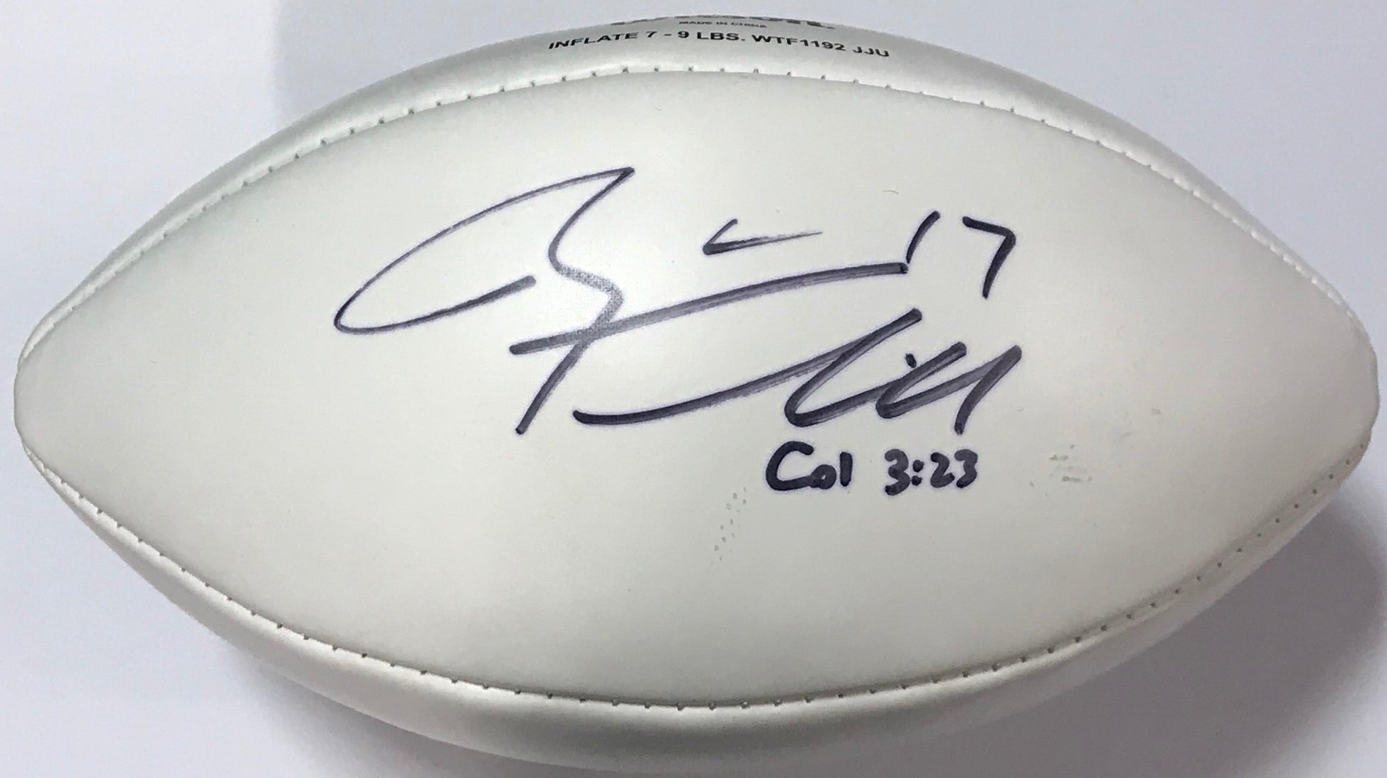 Miami Dolphins Autographed White Panel Football (JSA)