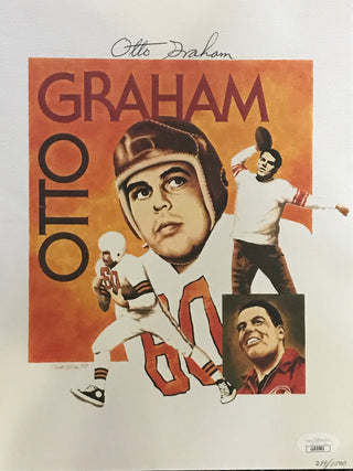Otto Graham Autographed 8x10 Football Photo Card (JSA)