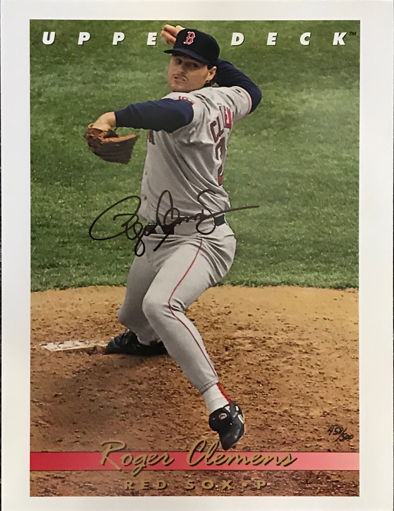 Roger Clemens Autographed 8x10 Baseball Photo Card (Upper Deck