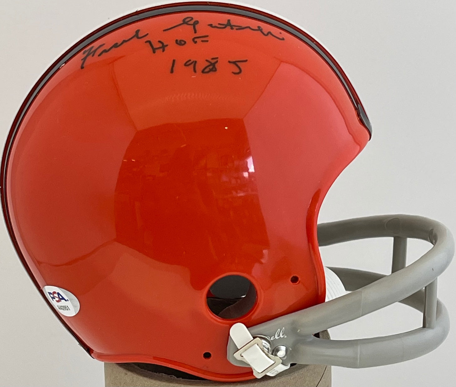 Frank Gatski Autographed Cleveland Browns Mini Helmet (PSA